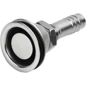 Boat Fuel Tank Vent Hose, Stainless Steel 316 Marine Flush Mount Thru-Hull Fuel Gas Tank Vent with Mounting Gasket Hardware