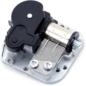 White Christmas 18 Note Musical Movement for DIY Music Boxes, Musical Clockwork Device Replacement for Old Music Box(Silver)