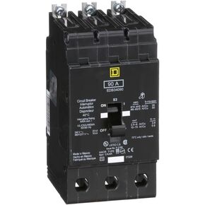 SCHNEIDER ELECTRIC 480Y/277-VOLT 90-AMP EDB34090 Miniature Circuit Breaker 480Y/277V 90A