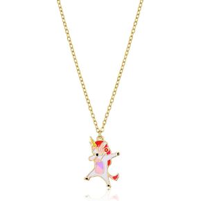 Initial Funny Unicorn Necklace Gifts for Girls, Gold Plated Initial Unicorn Necklace Christmas Birthday Gifts for Girls Cute Unicorn Gifts for Girls Teen Girls in Kuwait