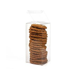 ClearBags 3 ½" x 3 ½" x 7 1/2" Clear Holiday Gift Boxes | Clear PET Plastic Boxes for Christmas Weddings Parties | Boxes for Ornaments Gifts Candy Cookies | Food Safe PLB187A | 25 Boxes