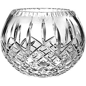 Barski- Superb Quality - Handmade Crystal - Rose Bowl - 6" D (6 Inches Diameter) - Plaza Design - Made in Europe