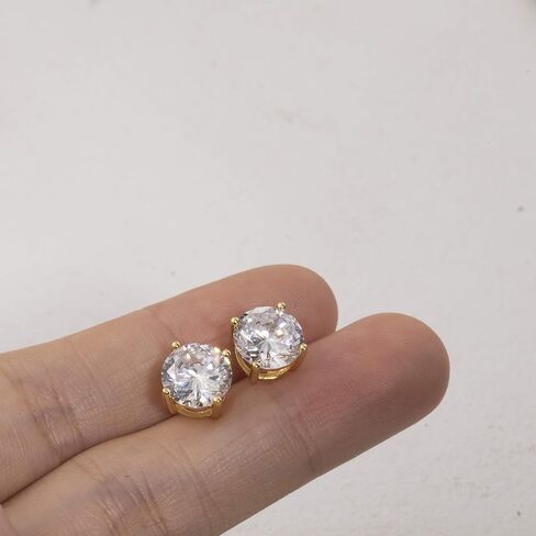 S.Leaf Cubic Zirconia Stud Earrings Studs Statement Earrings for Women Diamond Stud Earrings for Women Hypoallergenic Sterling Silver Flat Back Stud Earrings for Women in Kuwait