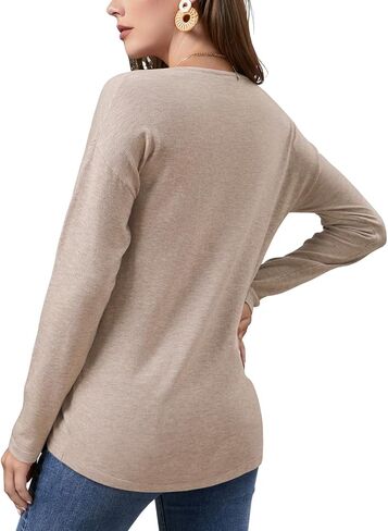 JINKESI Women's Casual Lightweight Crew Neck Long Sleeve Knit Top Loose Pullover Sweater in Kuwait