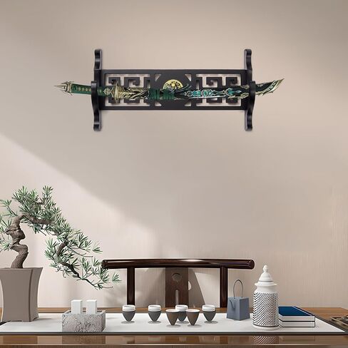 Katana Wall Mount Sword Holder, Chinese Bagua Style Katana Stand Sword Wall Mount with 1 Tier,Samurai Sword Wall Mount for Katana Samurai Swords in Saudi Arabia