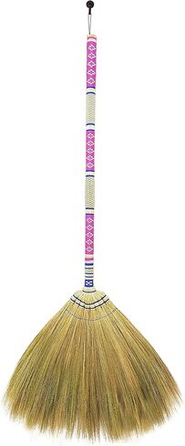 40 inch Tall of Asian Broom for Cleaning Tile Floor,Soft bristles,Long Handle Hand Grip The Reed Tree with Grass,Broom Design for Sweeper Garbage Dust,Vintage Broom,Durable Broom Indoor & Outdoor in Saudi Arabia