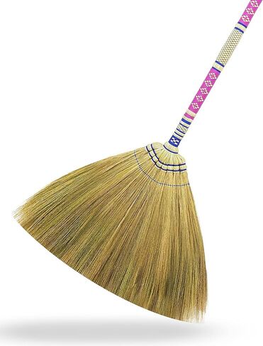 40 inch Tall of Asian Broom for Cleaning Tile Floor,Soft bristles,Long Handle Hand Grip The Reed Tree with Grass,Broom Design for Sweeper Garbage Dust,Vintage Broom,Durable Broom Indoor & Outdoor in Saudi Arabia