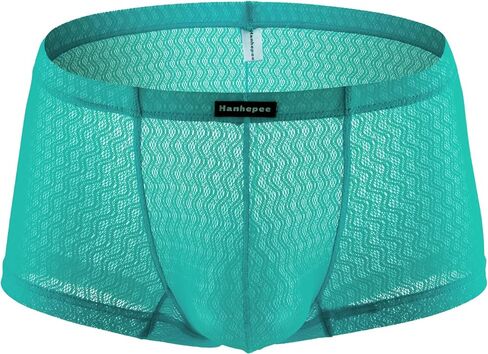 ملابس داخلية مثيرة للرجال من Hanhepee شفافة من خلال ملابس داخلية منتفخة وسروال داخلي من الدانتيل الناعم in Kuwait