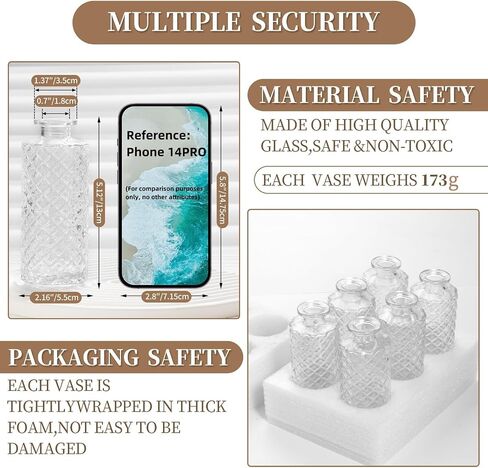 Glass Bud Vases Set of 12(Flowers NOT Included),Small Bud Vases in Bulk,Mini Bud Vases,Vintage Vases for Centrepieces,Small Vases for Wedding Decoration,Home Table Flower Decoration in Saudi Arabia