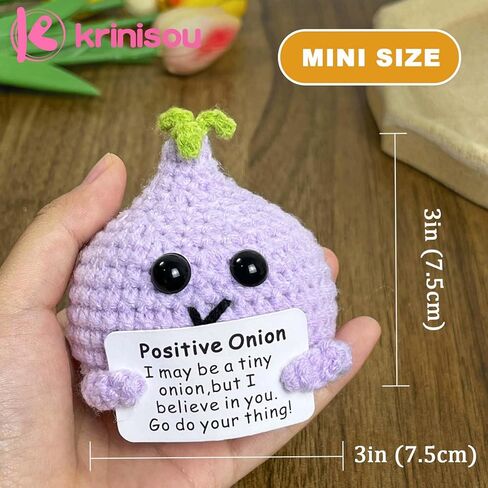 مجموعة خضروات فواكه كروشيه للدعم العاطفي، 3 قطع طماطم بصل برتقالية كروشيه مع بطاقة ملهمة، هدايا صغيرة لأصدقائها من النساء in Kuwait