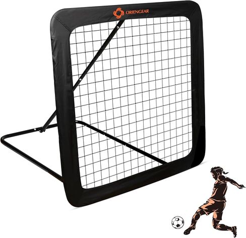 كرة القدم مرتد مع 8 تعديلات زاوية، 99 × 39 بوصة شبكة ارتداد متينة ومتعددة الاستخدامات لكرة القدم للفناء الخلفي والأطفال المراهقين وجميع الأعمار معدات تدريب كرة القدم الطائرة لاكروس in Kuwait