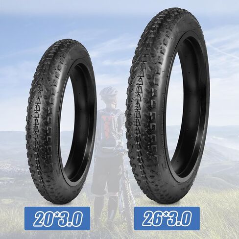 ZUKKA Bike Tire 20/24/26 x 3.0 Fat Bike Tire 2 Pack Replacement Tire Folding Mountain Bike Tire High-Density Bike Tires for Snow Beach BMX MTB Electric Bike in Saudi Arabia
