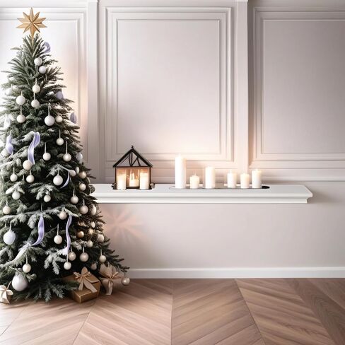 أرفف عائمة بيضاء من AHDECOR مثبتة على الحائط، رف تخزين جداري أعمق لديكور المنزل، قوي للغاية، سهل التركيب، عرض 36 بوصة، عمق 7.75 بوصة in Saudi Arabia