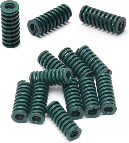 Yinpecly 10mm OD 5mm ID 20mm Long Spiral Stamping Heavy Load Compression Mould Die Spring, for Mechanical Equipment 3D Printer Accessories Green Tone 10pcs in Saudi Arabia