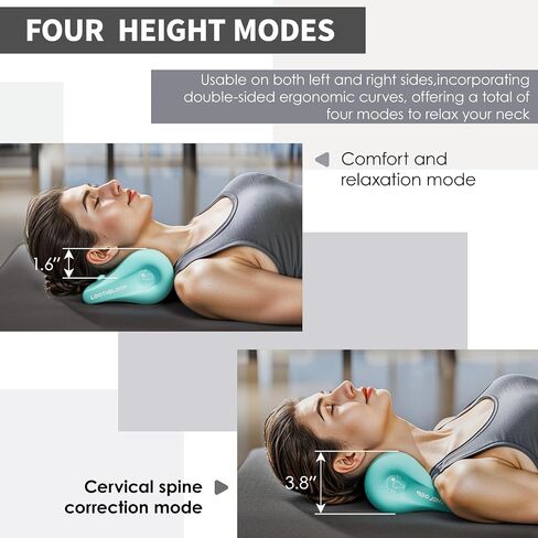 Ergonomic Neck-Stretcher, 4H Cervical Traction Device for TMJ Pain Relief, Portable Neck and Shoulder Relaxer for Home Office Travel, No Smell Cervical Neck Pillow - Gifts for Women and Men in Saudi Arabia
