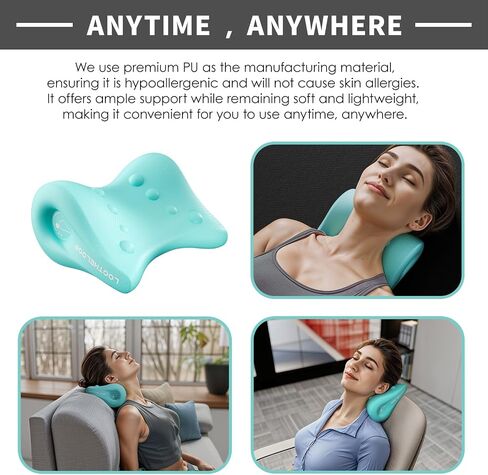 Ergonomic Neck-Stretcher, 4H Cervical Traction Device for TMJ Pain Relief, Portable Neck and Shoulder Relaxer for Home Office Travel, No Smell Cervical Neck Pillow - Gifts for Women and Men in Saudi Arabia