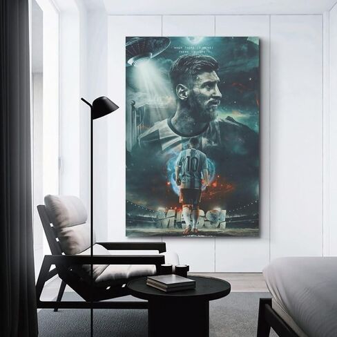 VCLUST Messi Poster Soccer Poster Art Decor Painting Aesthetic Wall Art Canvas for Bedroom Decor 16x24inch(40x60cm) in Saudi Arabia