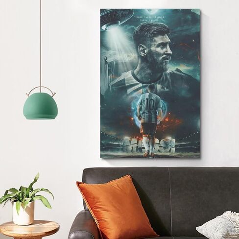 VCLUST Messi Poster Soccer Poster Art Decor Painting Aesthetic Wall Art Canvas for Bedroom Decor 16x24inch(40x60cm) in Saudi Arabia