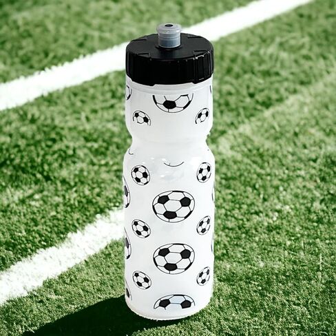 50 Strong Kids Water Bottle | 22 oz. BPA- Free Sports Squeeze Water Bottles with Pull Top Cap |Perfect Water Bottle for School | Reusable & Durable for Boys & Girls | Made in USA (Soccer) in Saudi Arabia