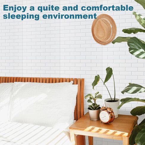 5 Pack Large Acoustic Panels 47 x 24 x 0.4 Inch Self Adhesive Soundproof Wall Panels Decorative Sound Absorbing Panels Brick Pattern for Home Office Acoustical Treatments (White) in Saudi Arabia