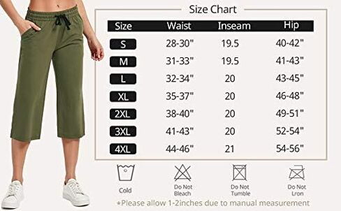SPECIALMAGIC Women Capri Pants Cotton Yoga Wide Leg Pajama Pants Capris Sweatpants Sports in Saudi Arabia