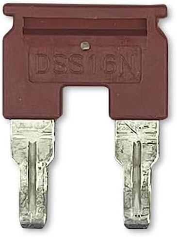 Dinkle DSS16N-02P DIN Rail Terminal Block Press-Fit Jumper DK16N Two Pole, Pack of 50 in Saudi Arabia