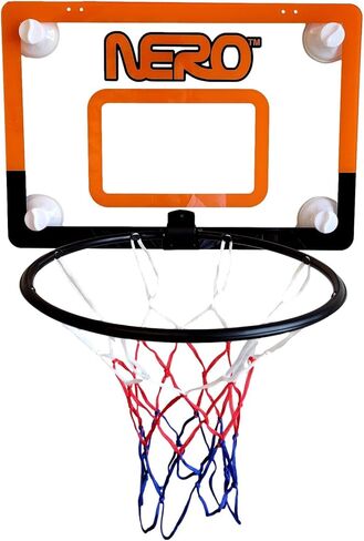 The Incredible B-Ball Hoop for Play Indoors. Durable Indoor Hoop with 3 Safe Options to Install! Hooks, Adhesives Or Suctions. for Your Door, Or Anywhere On The Wall. Easy to Assemble. 14.2"X20.5" in Saudi Arabia