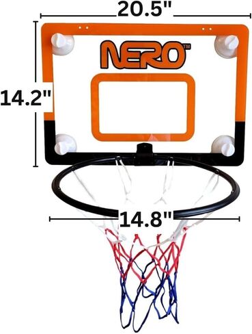 The Incredible B-Ball Hoop for Play Indoors. Durable Indoor Hoop with 3 Safe Options to Install! Hooks, Adhesives Or Suctions. for Your Door, Or Anywhere On The Wall. Easy to Assemble. 14.2"X20.5" in Saudi Arabia