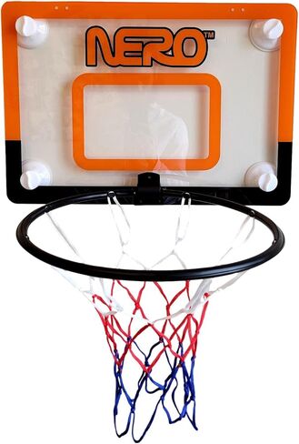 The Incredible B-Ball Hoop for Play Indoors. Durable Indoor Hoop with 3 Safe Options to Install! Hooks, Adhesives Or Suctions. for Your Door, Or Anywhere On The Wall. Easy to Assemble. 14.2"X20.5" in Saudi Arabia