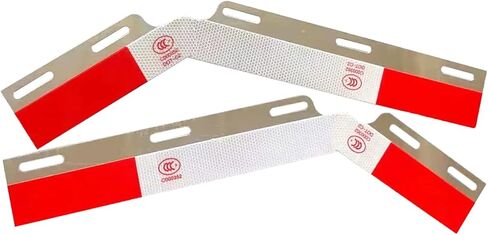 شرائط ألواح عاكسة من سبائك الألومنيوم مع شريط عاكس لرفرف الطين لمقطورة نصف شاحنة، ملصق تحذير تحذيري للسلامة 24 بوصة × 3 بوصة 2 قطعة in Kuwait