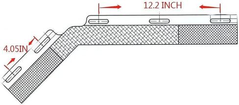 شرائط ألواح عاكسة من سبائك الألومنيوم مع شريط عاكس لرفرف الطين لمقطورة نصف شاحنة، ملصق تحذير تحذيري للسلامة 24 بوصة × 3 بوصة 2 قطعة in Kuwait