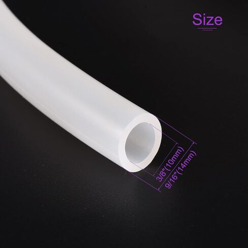 DMiotech 5/16" ID 9/16" OD 6.6 Feet Silicone Tube Translucent Industrial Silicone Tubing for Water Air Pump in Saudi Arabia