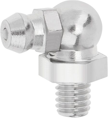 10 قطع تركيبات الشحوم الهيدروليكية متنوعة 1/8 بوصة 304 من الفولاذ المقاوم للصدأ زيرك تركيب مجموعة مسدس الشحوم مستقيمة 45 90 درجة زاوية تركيب الشحوم المترية (90 درجة) in Kuwait