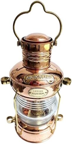 Antique Ship Boat Oil Lantern Nautical Golden Polish Cooper -Collectible Decorative Lamp -Maritime Boat Lamps, 12 Inch, As Show In Image in Saudi Arabia