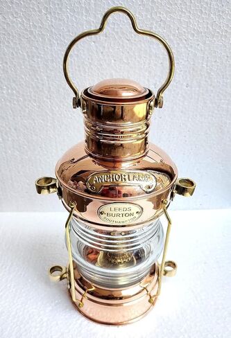 Antique Ship Boat Oil Lantern Nautical Golden Polish Cooper -Collectible Decorative Lamp -Maritime Boat Lamps, 12 Inch, As Show In Image in Saudi Arabia