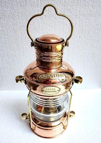 Antique Ship Boat Oil Lantern Nautical Golden Polish Cooper -Collectible Decorative Lamp -Maritime Boat Lamps, 12 Inch, As Show In Image in Saudi Arabia