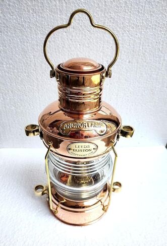 Antique Ship Boat Oil Lantern Nautical Golden Polish Cooper -Collectible Decorative Lamp -Maritime Boat Lamps, 12 Inch, As Show In Image in Saudi Arabia