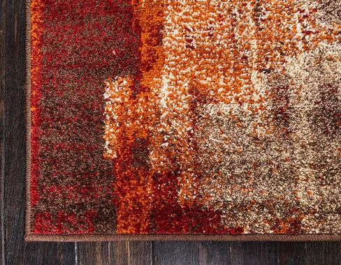 سجادة منطقة تجريدية فريدة من نوعها من مجموعة Loom الخريفية الحديثة المعاصرة (متعددة / بيج ريفي، 2 × 3 قدم مستطيلة) in Saudi Arabia