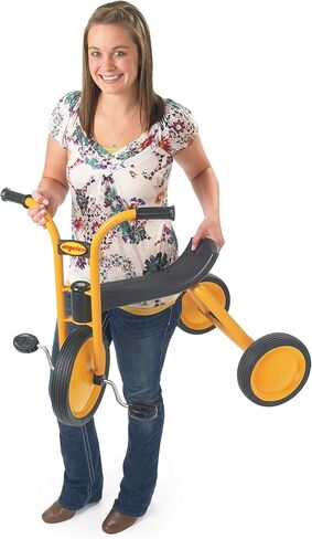 دراجة Angel MyRider Midi Trike، باللون الأصفر - مثالية للراكبين المبتدئين الذين تتراوح أعمارهم بين 3 سنوات فما فوق، وتشجع على اللعب النشط، وتدعم ما يصل إلى 70 رطلاً، وتصميم متين، وميزات أمان مدمجة، وركوب مريح، وإطارات صلبة in Kuwait