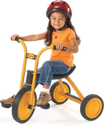 دراجة Angel MyRider Midi Trike، باللون الأصفر - مثالية للراكبين المبتدئين الذين تتراوح أعمارهم بين 3 سنوات فما فوق، وتشجع على اللعب النشط، وتدعم ما يصل إلى 70 رطلاً، وتصميم متين، وميزات أمان مدمجة، وركوب مريح، وإطارات صلبة in Kuwait