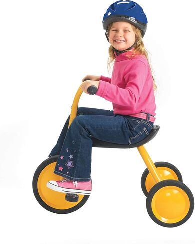 دراجة Angel MyRider Midi Trike، باللون الأصفر - مثالية للراكبين المبتدئين الذين تتراوح أعمارهم بين 3 سنوات فما فوق، وتشجع على اللعب النشط، وتدعم ما يصل إلى 70 رطلاً، وتصميم متين، وميزات أمان مدمجة، وركوب مريح، وإطارات صلبة in Kuwait