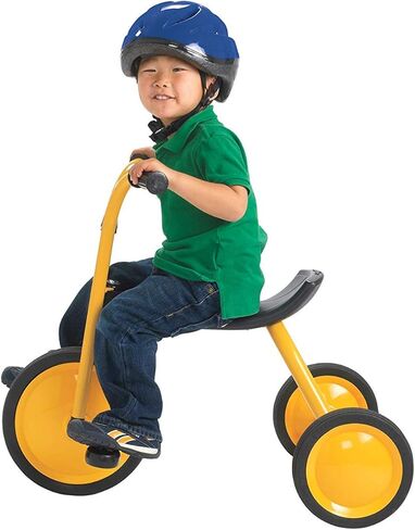 دراجة Angel MyRider Midi Trike، باللون الأصفر - مثالية للراكبين المبتدئين الذين تتراوح أعمارهم بين 3 سنوات فما فوق، وتشجع على اللعب النشط، وتدعم ما يصل إلى 70 رطلاً، وتصميم متين، وميزات أمان مدمجة، وركوب مريح، وإطارات صلبة in Kuwait