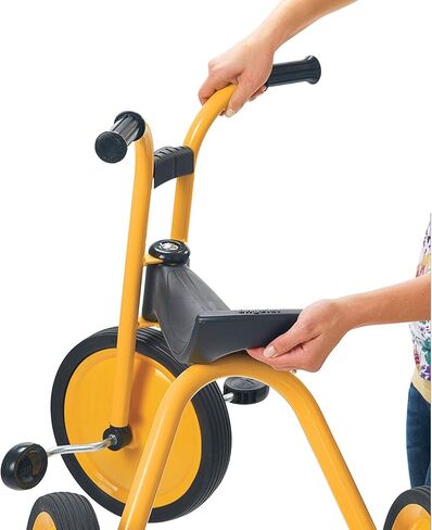 دراجة Angel MyRider Midi Trike، باللون الأصفر - مثالية للراكبين المبتدئين الذين تتراوح أعمارهم بين 3 سنوات فما فوق، وتشجع على اللعب النشط، وتدعم ما يصل إلى 70 رطلاً، وتصميم متين، وميزات أمان مدمجة، وركوب مريح، وإطارات صلبة in Kuwait