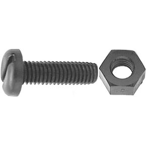M6-1.0 X 20mm Blk Nylon L.P. Screw & Nut
