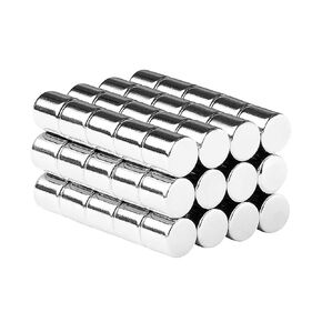 Round Cylinder Magnets 5/16x5/16 - Magnetic Decor Sticker Fastener Lifter Holder 8x8mm Cylindrical Magnet Circular (50 Pack)