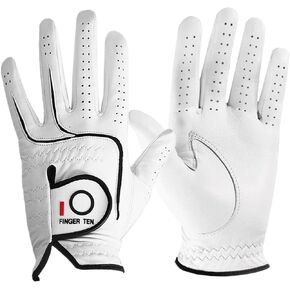 Golf Gloves Men Right Handed Golfer Left Hand 1 Pack, Cabretta Leather Soft All Weather Grip Breathable Lightweight Flexible Glove Small Medium ML Large XL