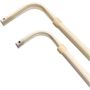 Spring Window Fashions Double Lock Seam Curtain Rod, 48 to 84-Inch Adjustable Width, White