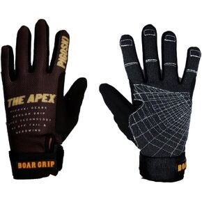 PIGOSKI Apex Black Light Weight Water Ski Gloves UV Protection Sailing Gloves Men Women Breathable Full Finger Neoprene Gloves with Anti-Slip Grip for Water Sports