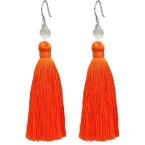 Multicolor Tassel Earrings for Women Girls Boho Earrings Dangling Sparkling Tinsel Earrings for Gifts