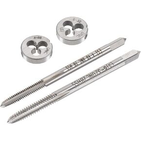 uxcell 4-40 UNC, 6-32 UNC Tap and Die Set, HSS Thread Tap with Round Threading Die, Right Hand in Saudi Arabia